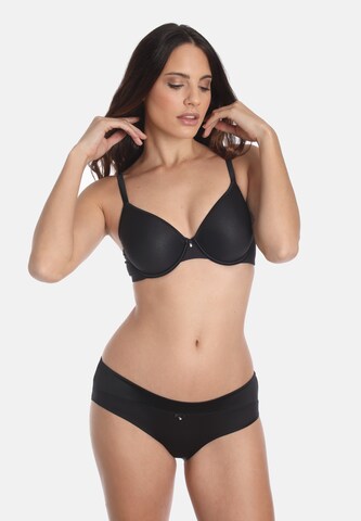 sassa T-shirt Bra 'SENSUAL PEBBLE' in Black