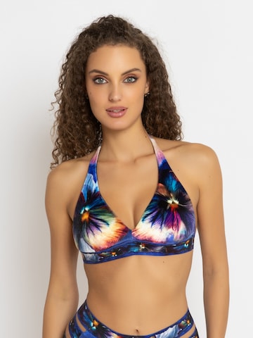 JIORO Triangle Bikini top 'VIOLET' in Mixed colours