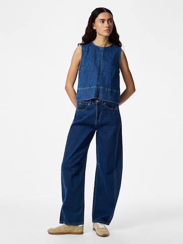 PIECES Bluse 'PCSILKE' i blå