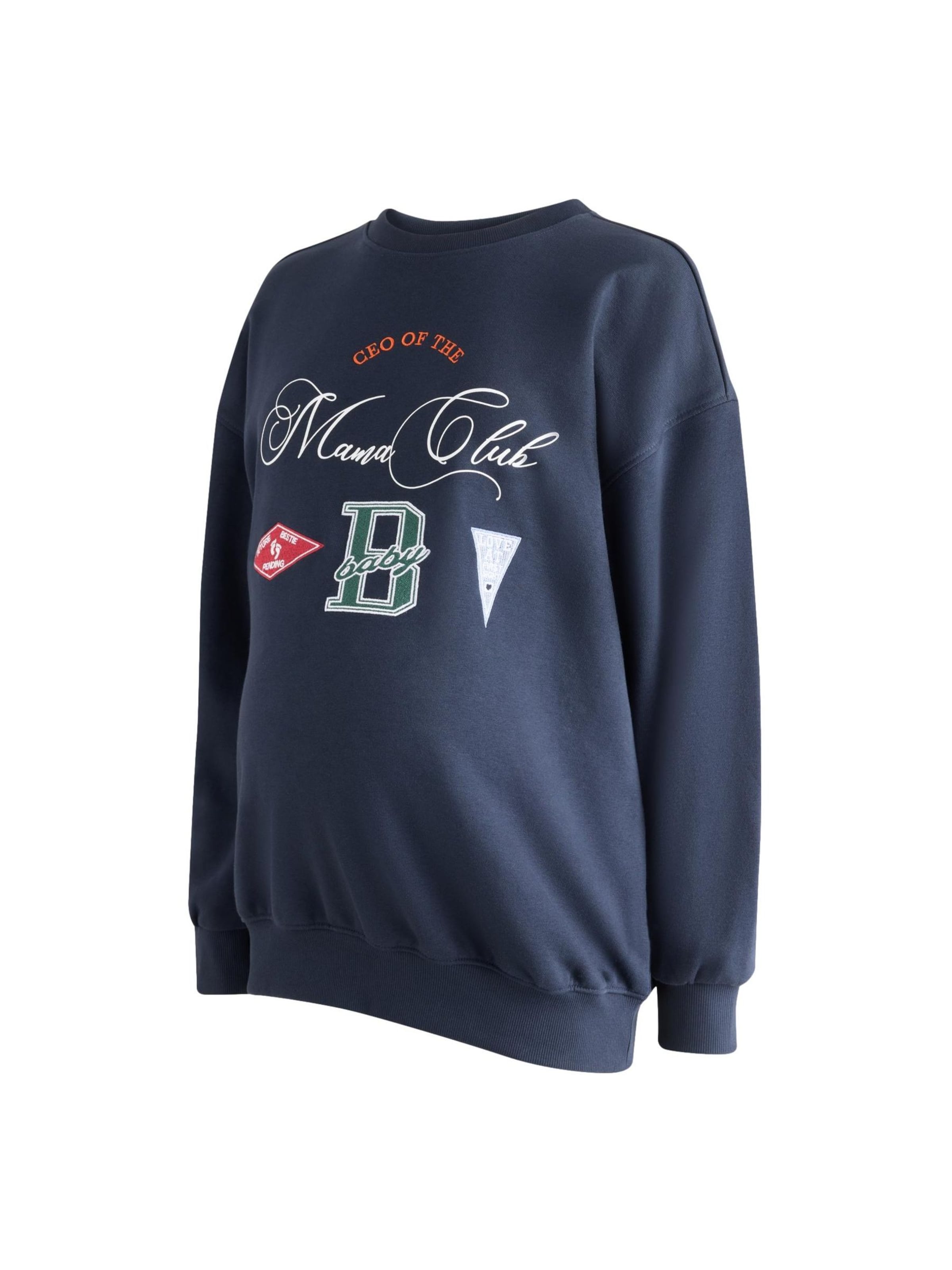 Next Sweat-shirt 'Maternity Mama Club' en XS en bleu marine, Vue avec produit