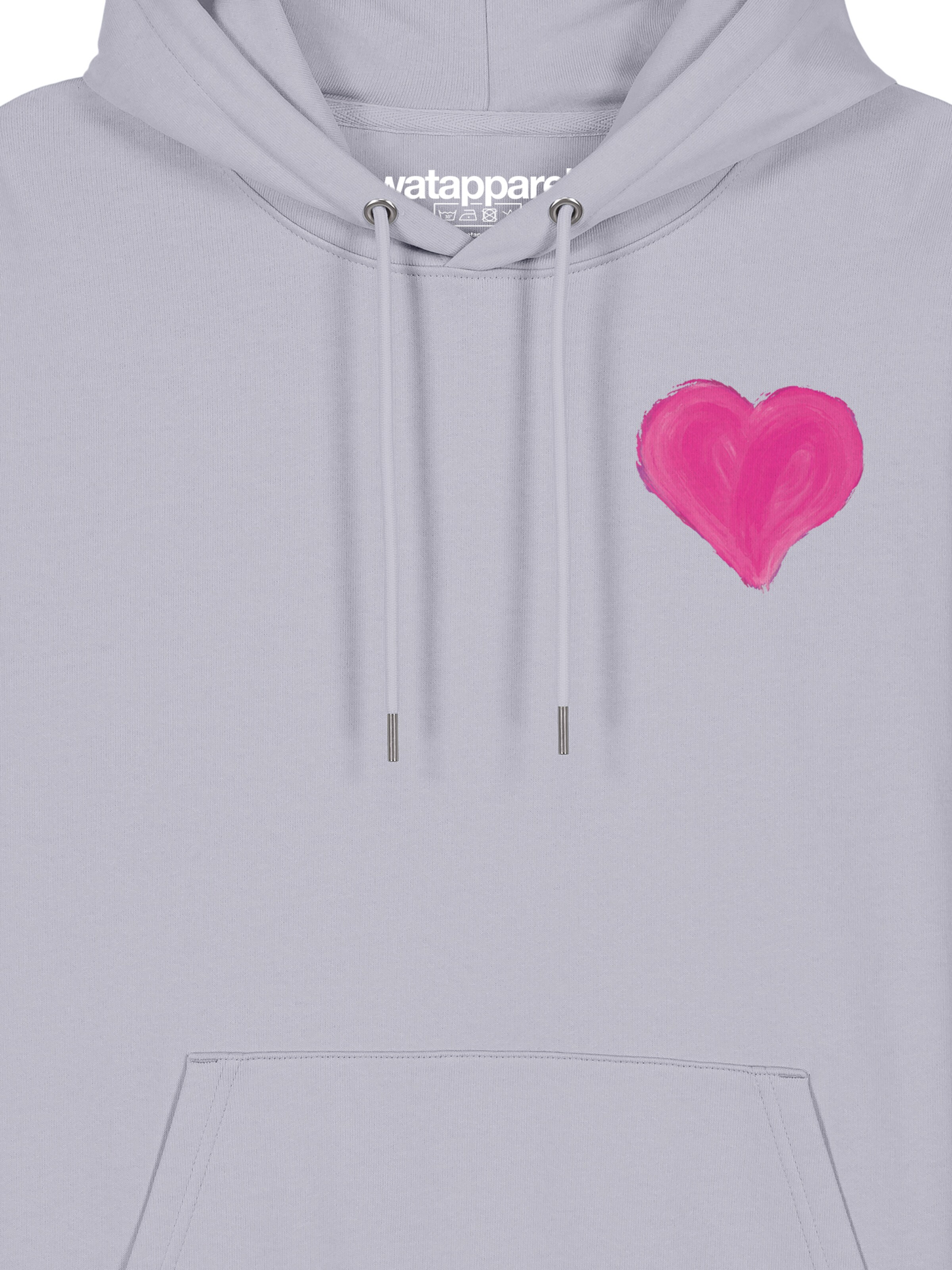 Felpa 'Pink Heart' di Watapparel in lilla