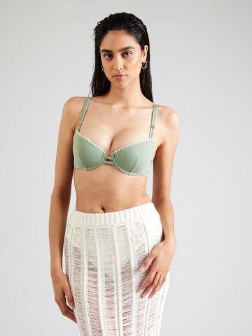 Hunkemöller T-shirt Bikinitop 'Joburg' in Groen: voorkant
