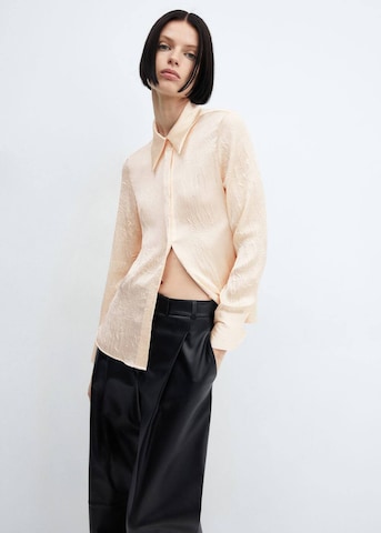 MANGO Blouse 'Arru' in Beige: voorkant