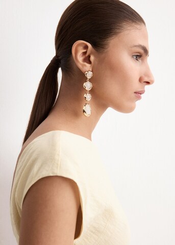 MANGO Dress 'Crink-a' in Beige