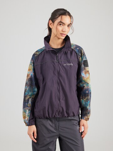 Giacca per outdoor 'Disney National Geographic' di ADIDAS TERREX in lilla: frontale