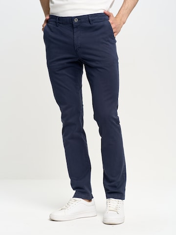 BIG STAR Tapered Chino Pants 'ERHAT' in Blue: front