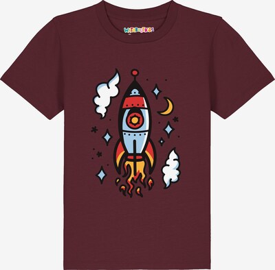 watabout.kids Shirt 'Rakete' in 104 in Light blue / Red / Merlot / White, Item view