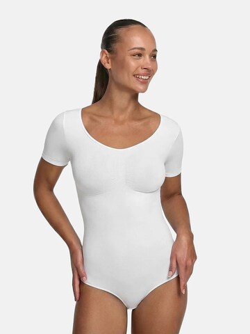 cfab Shaping bodysuit 'T-Shirt Bodysuit Sculpting Shapewear mit Slip' in White: front