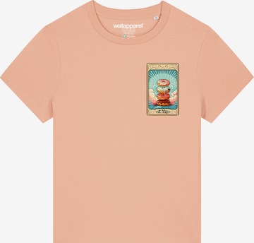 Maglietta 'Tarot The Donut' di Watapparel in arancione: frontale
