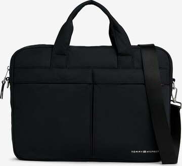 Sac d’ordinateur portable TOMMY HILFIGER en noir : devant