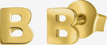 Lucardi Ohrringe 'Buchstabe' in Gold: Vorderseite
