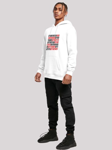 Sweat-shirt 'I Love You 01001001 Binary Code Valentinstag' F4NT4STIC en blanc
