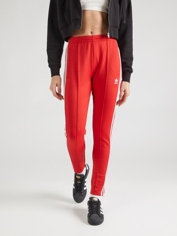 Coupe slim Pantalon 'Adicolor Sst' ADIDAS ORIGINALS en rouge : devant