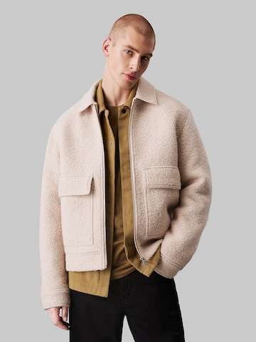 Calvin Klein Jeans Tussenjas in Wit: voorkant