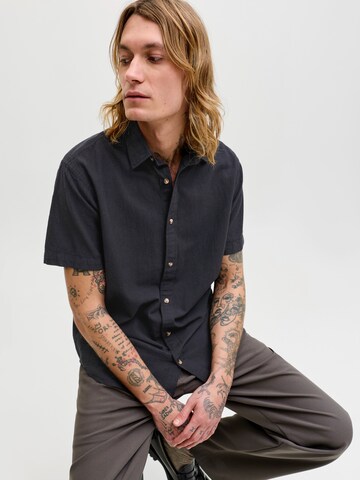 JACK & JONES - Ajuste regular Camisa 'JJESUMMER' en negro