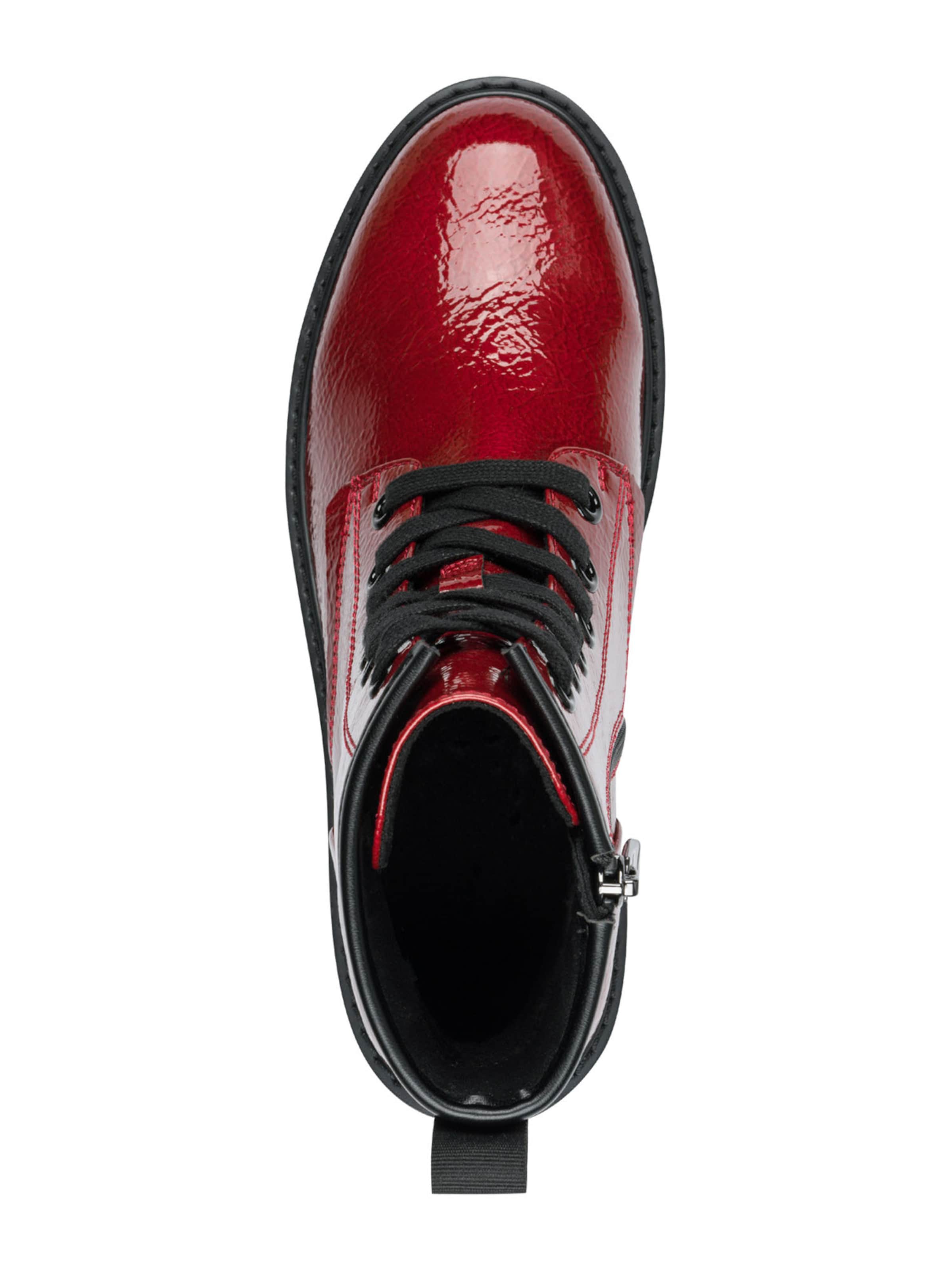 MARCO TOZZI Šnurovacie členkové čižmy - Červená