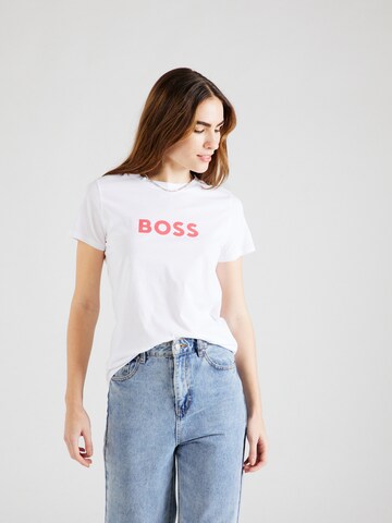 BOSS Shirt 'Elogo 5' in White: front