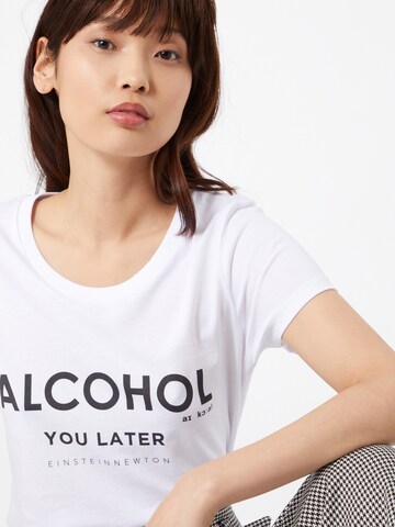 EINSTEIN & NEWTON Shirt 'Alcohol' in Weiß