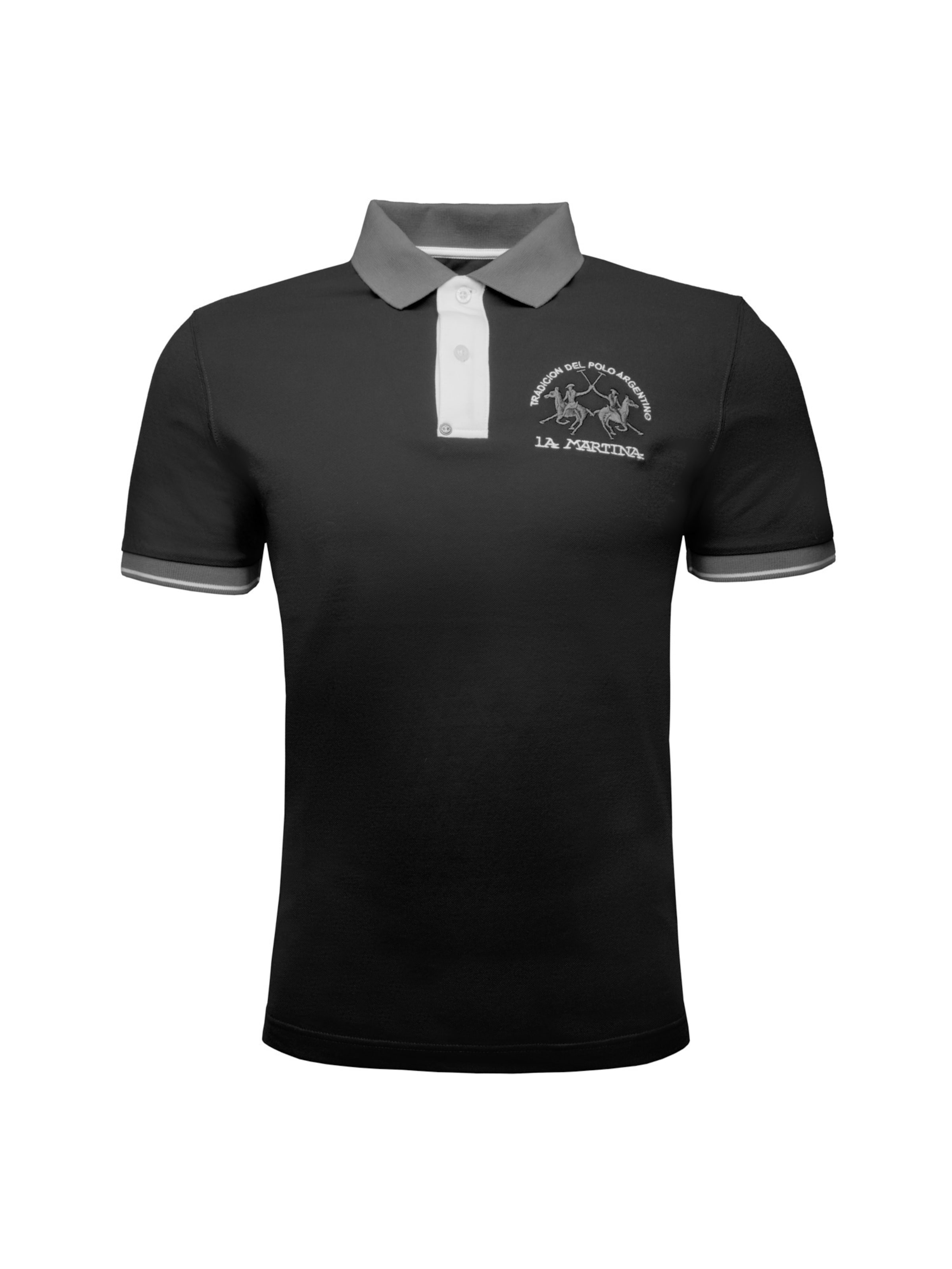 La Martina Shirt 'MAP005' in Black: front