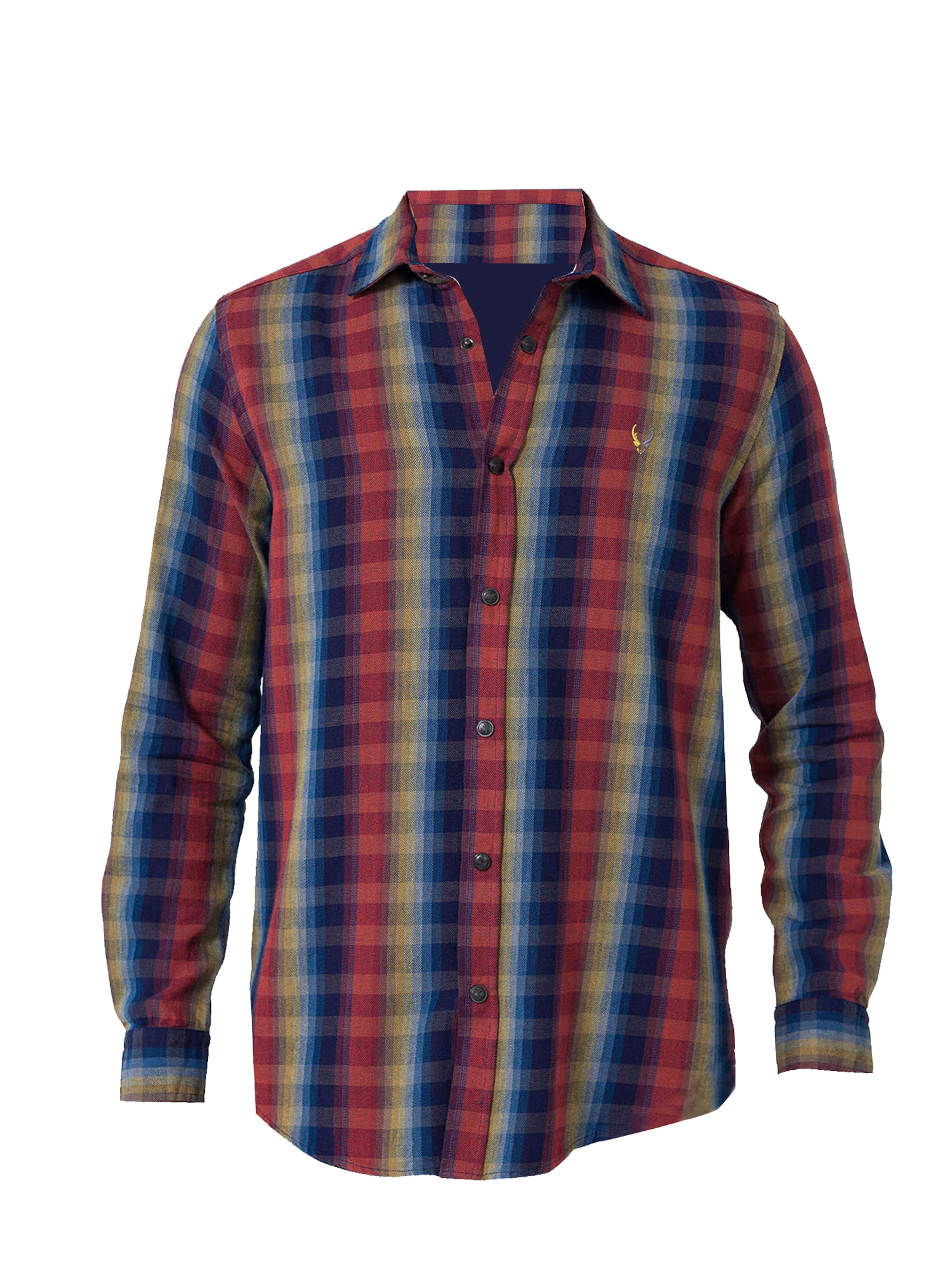 By Diess Collection Regular fit Button Up Shirt in Red: front