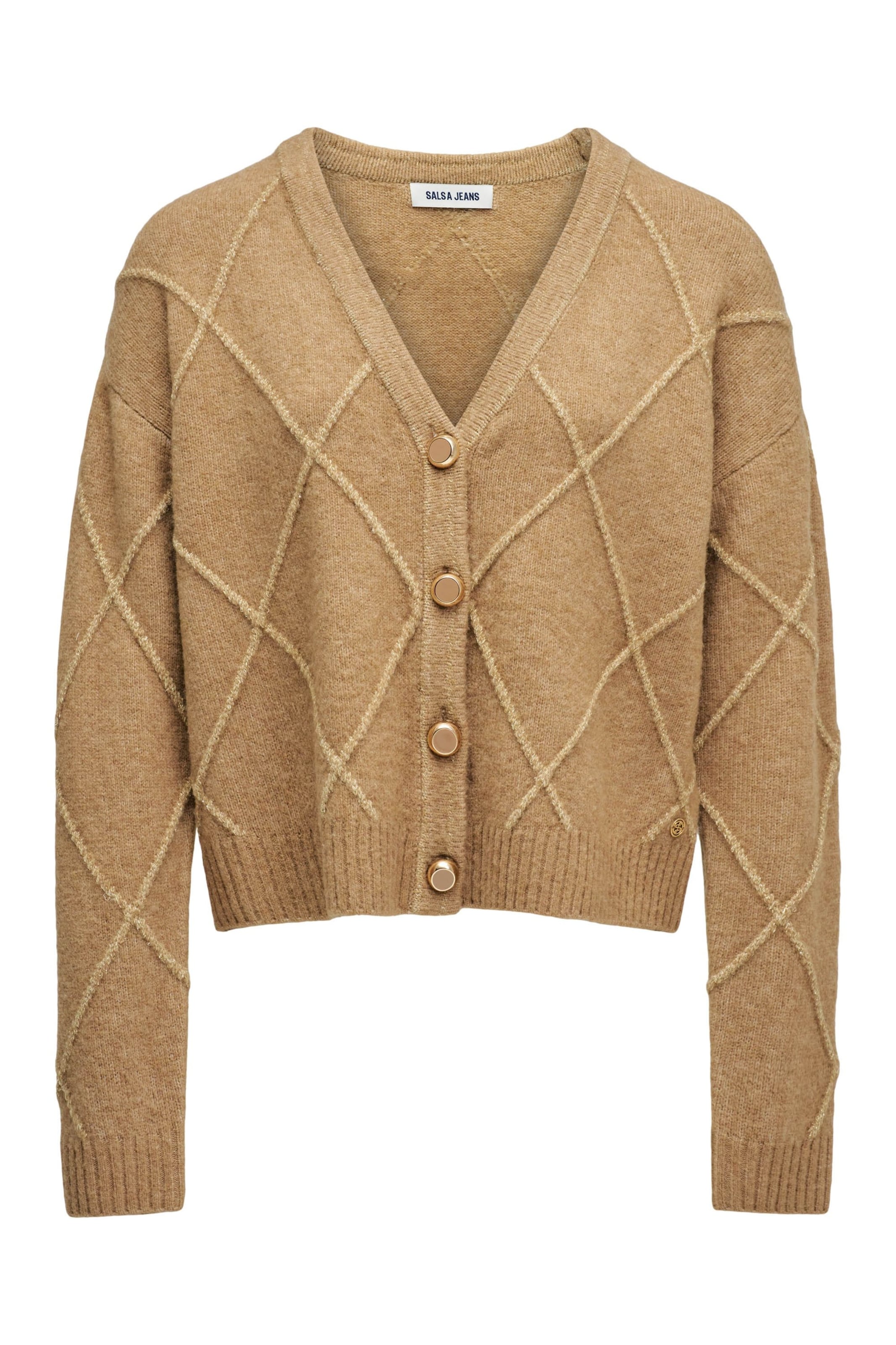 Salsa Jeans Strickjacke in Braun: Vorderseite