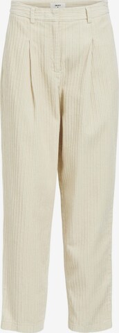 OBJECT Regular Pleat-Front Pants in White: front