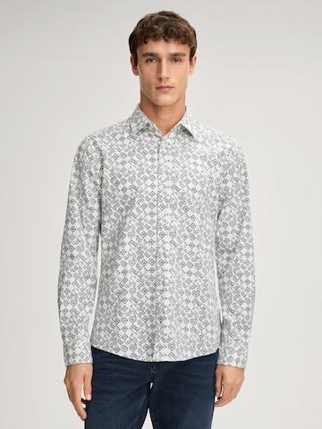 JOOP! Jeans Regular fit Button Up Shirt 'Hanson' in White: front