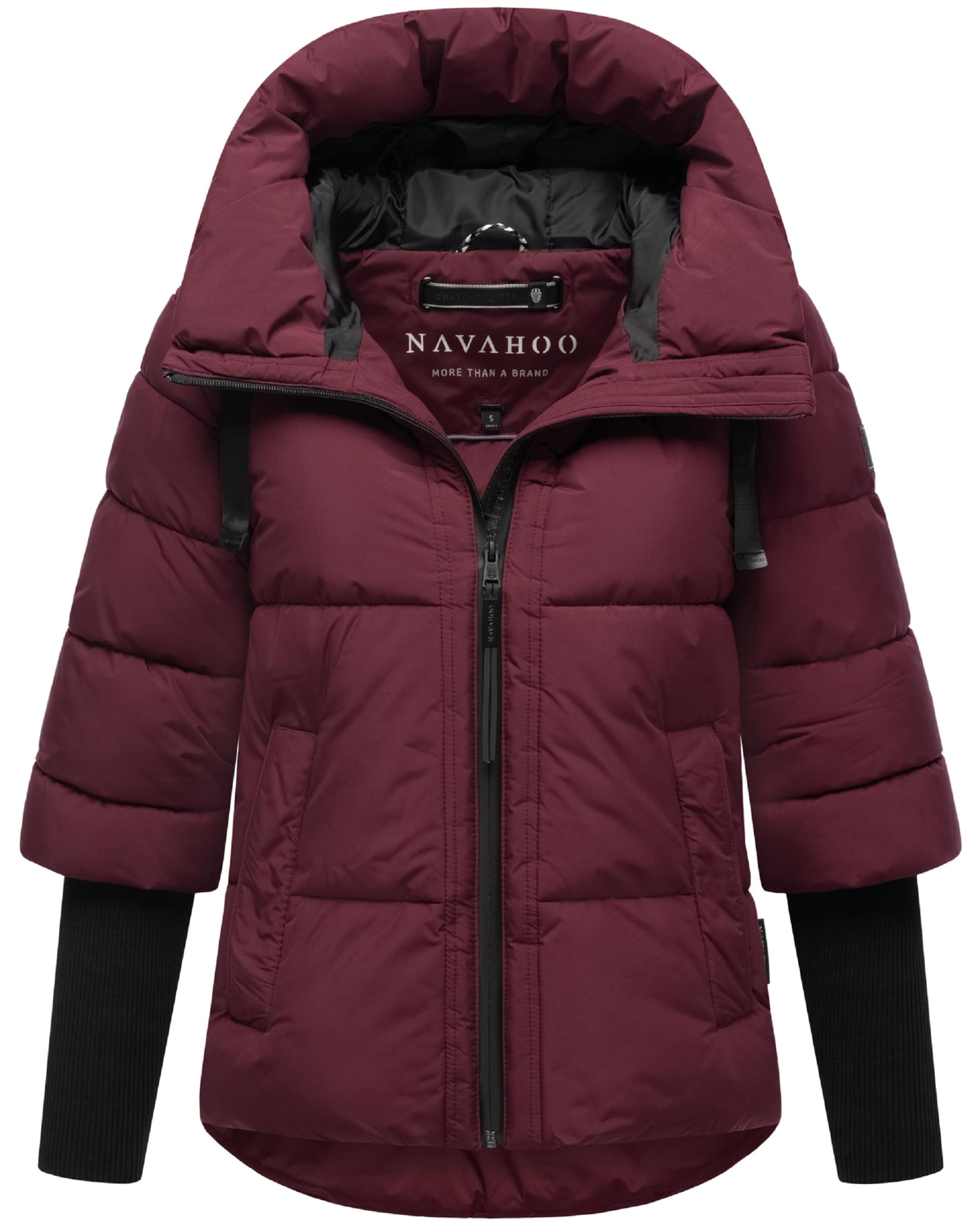 NAVAHOO Winterjacke 'Lotusherz XIV' in Rot: Vorderseite