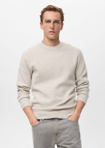 MANGO MAN Sweater 'Park' in Beige: front