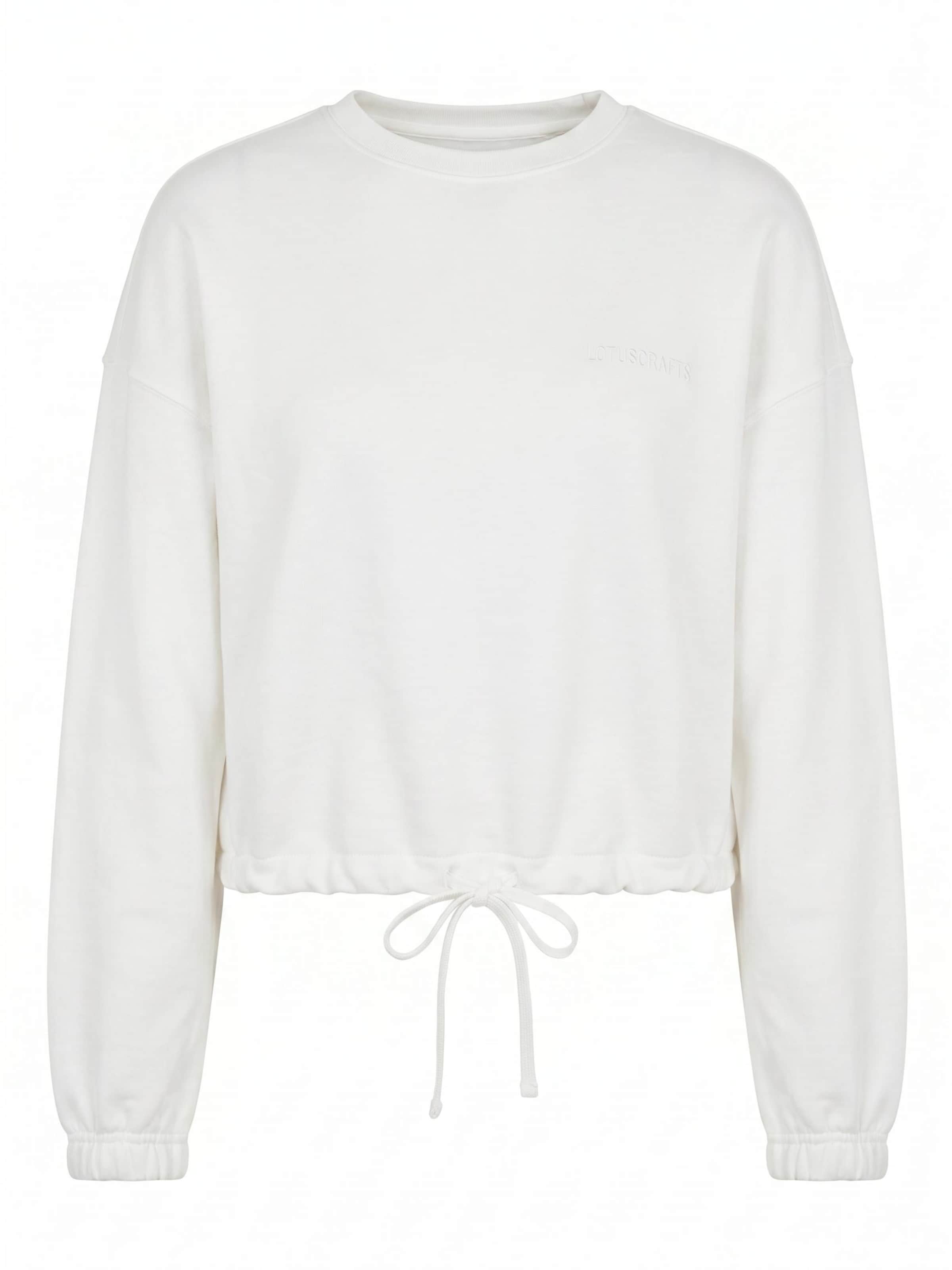 LOTUSCRAFTS Athletic Sweatshirt 'NIA' in White: front