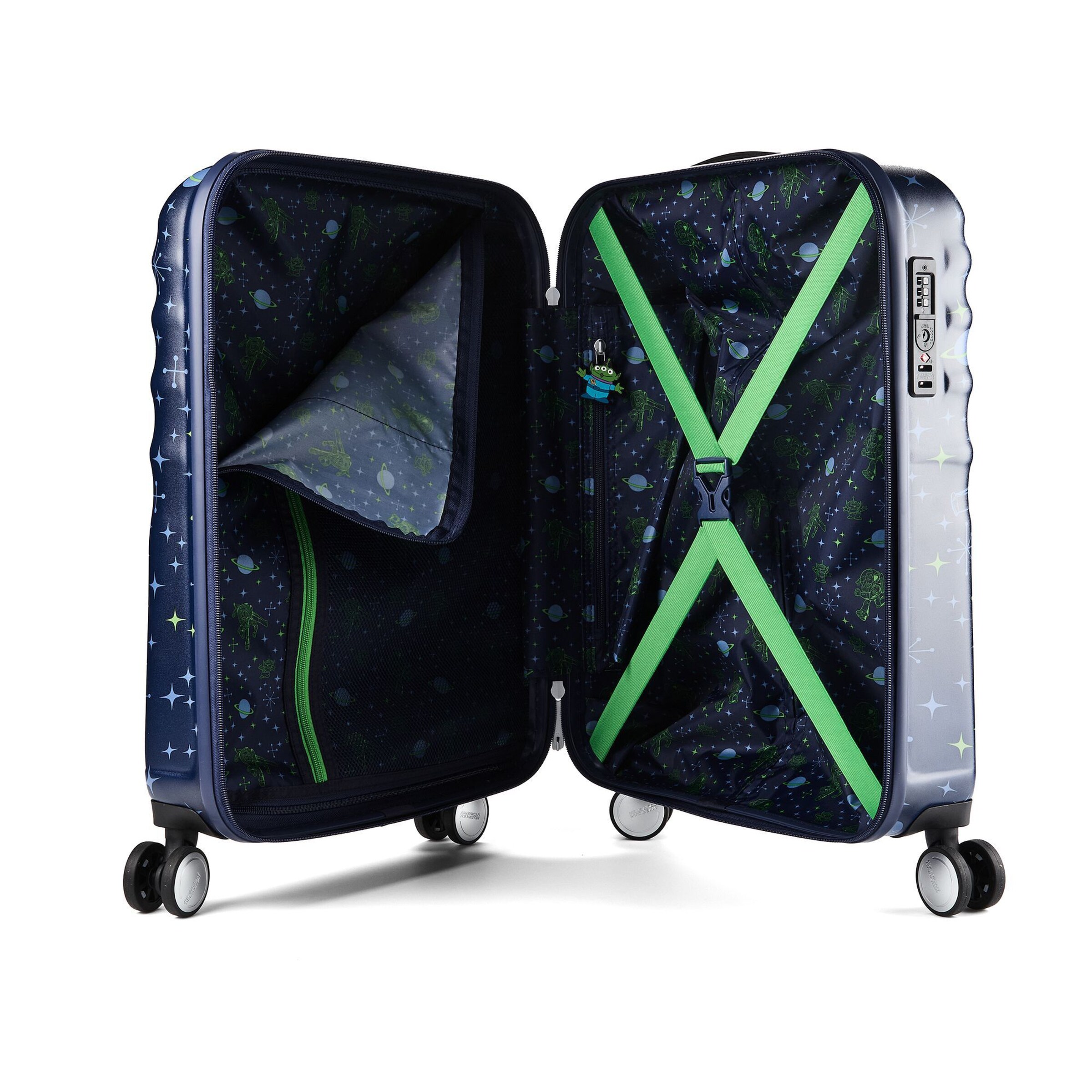 American Tourister Trolley 'Wavebreaker' in Blau