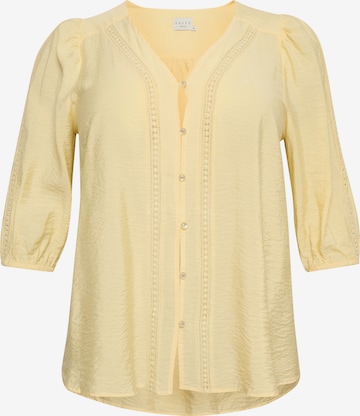 KAFFE CURVE Bluse i gul: forside