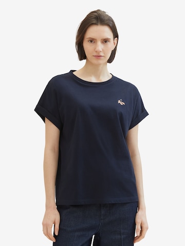 T-shirt TOM TAILOR en bleu : devant