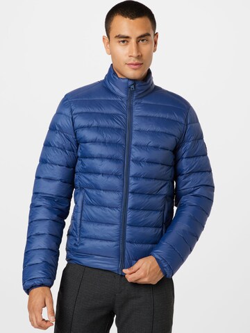 !Solid Between-Season Jacket in Blue: front
