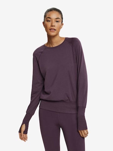 T-shirt fonctionnel ESPRIT en violet : devant