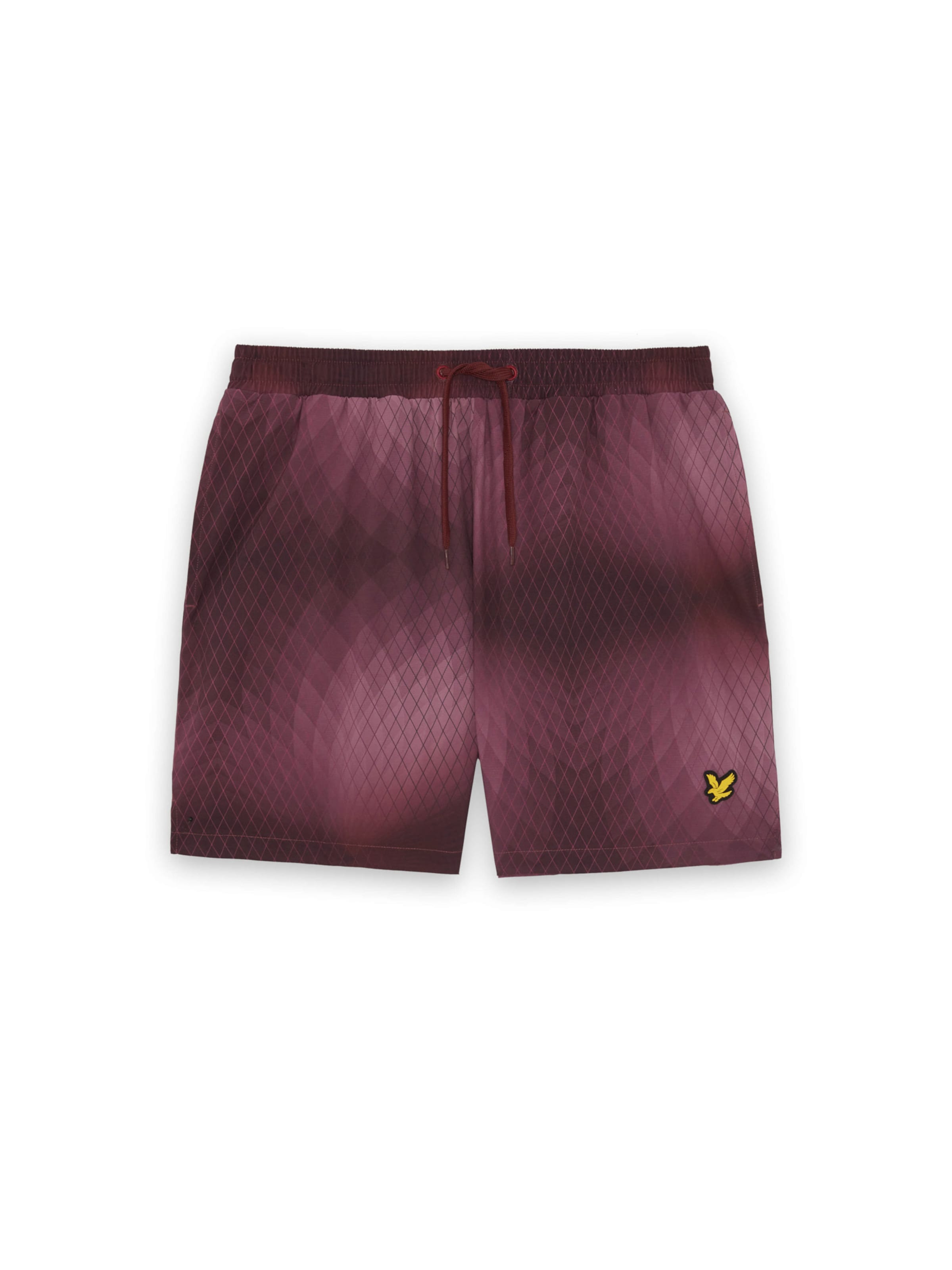 Lyle & Scott Shorts de bain en rose foncé / rouge cerise, Vue avec produit