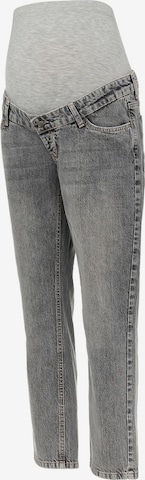 MAMALICIOUS Loosefit Jeans 'Town' i grå: framsida