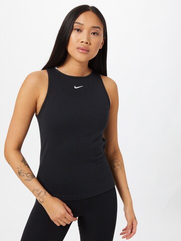 Nike Sportswear Top 'Essential' in Zwart: voorkant
