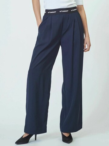 Wide Leg Pantalon 'Amina' co'couture en bleu : devant