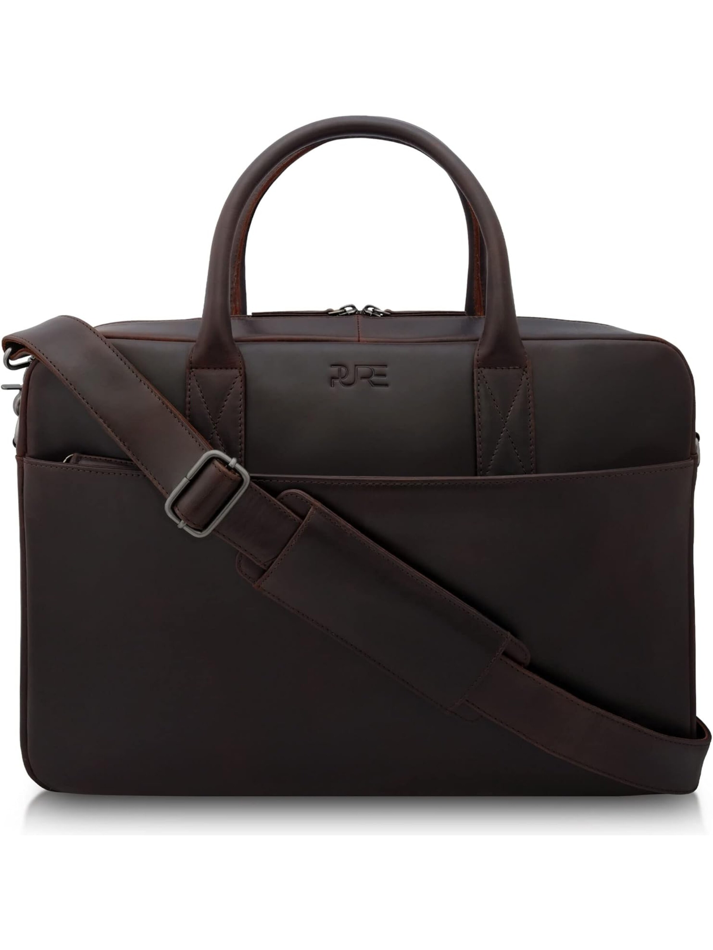 PURE Studios Laptoptasche 'NAOS'‌‌‌‌ in Braun: Vorderseite