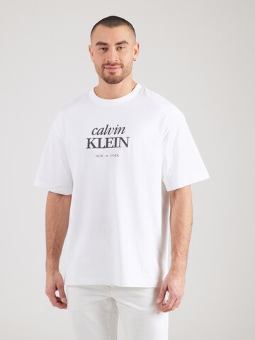 Calvin Klein Jeans Μπλουζάκι σε λευκό: μπροστά