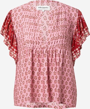 Lollys Laundry Blouse 'Isabel' in Pink: front