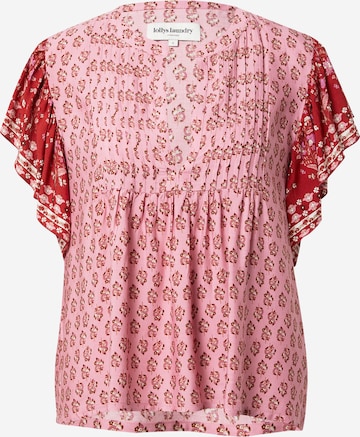 Lollys Laundry Blouse 'Isabel' in Pink: front