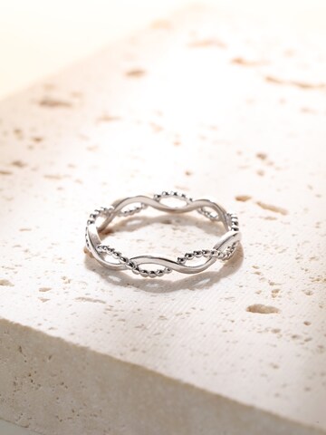 Hey Happiness Ring 'Double Helix' in Silver