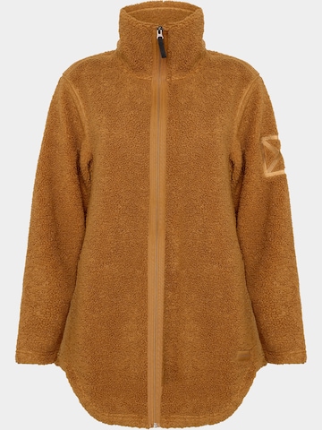 Didriksons Fleece jas in Bruin: voorkant