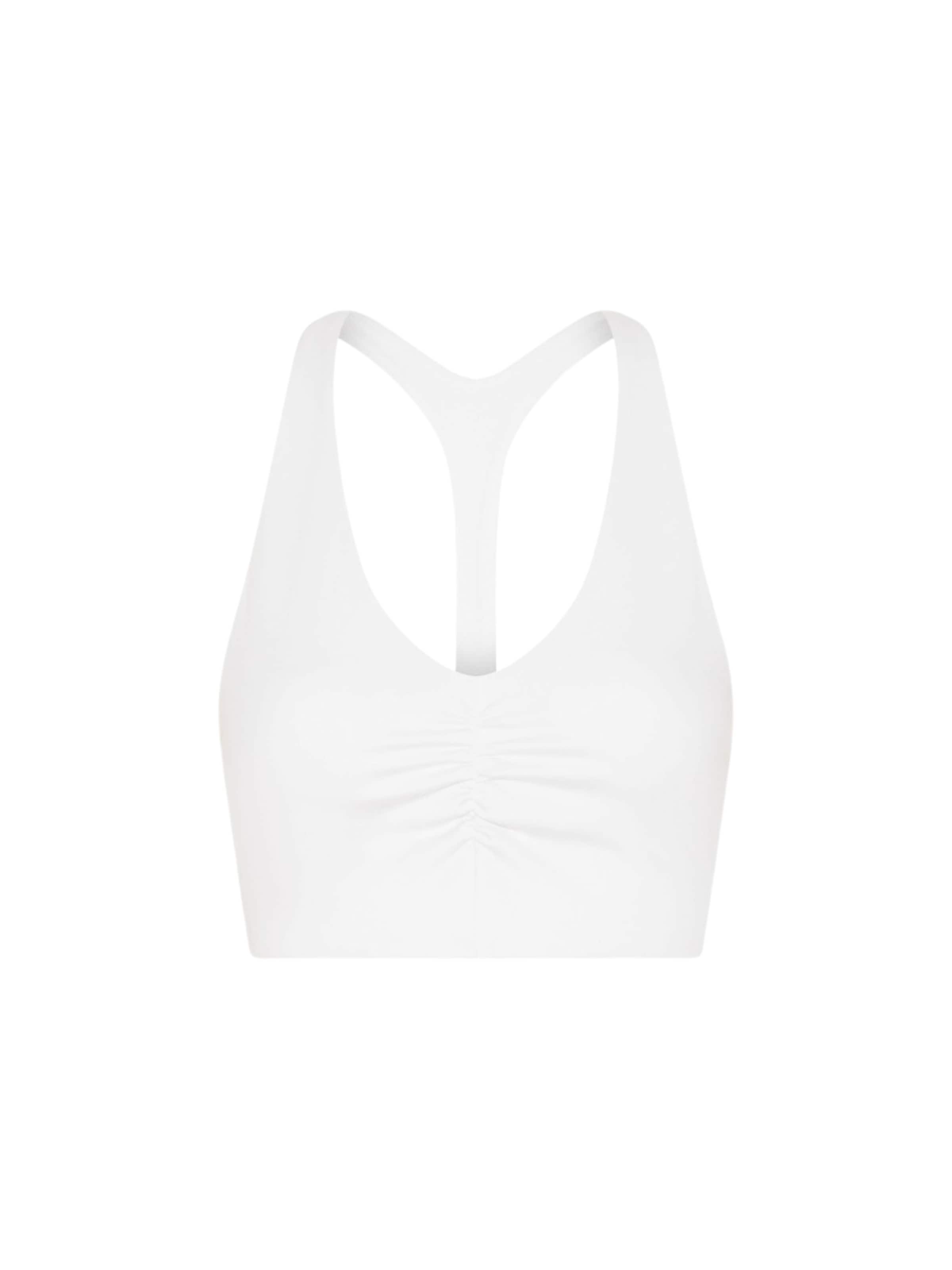 Top ' Stevie ' di Girlfriend Collective in bianco: frontale