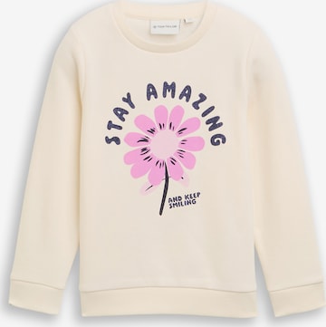 balta TOM TAILOR Megztinis be užsegimo: priekis