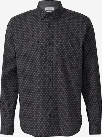 s.Oliver Hemd in Schwarz: Vorderseite