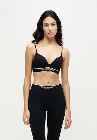 Emporio Armani Τρίγωνο Σουτιέν σε μαύρο: μπροστά