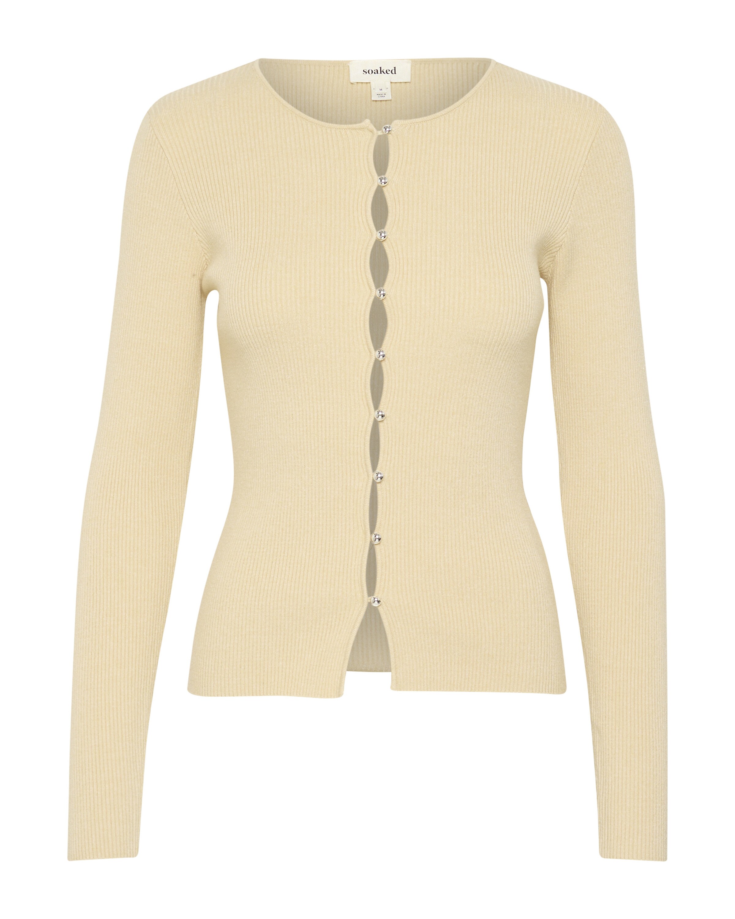 SOAKED IN LUXURY Cardigan 'Spina' i beige: forside